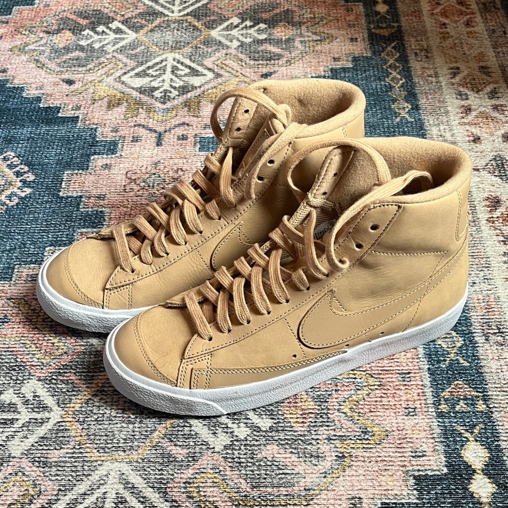 Nike Blazer Mid Premium Tan Sneakers -sz 8